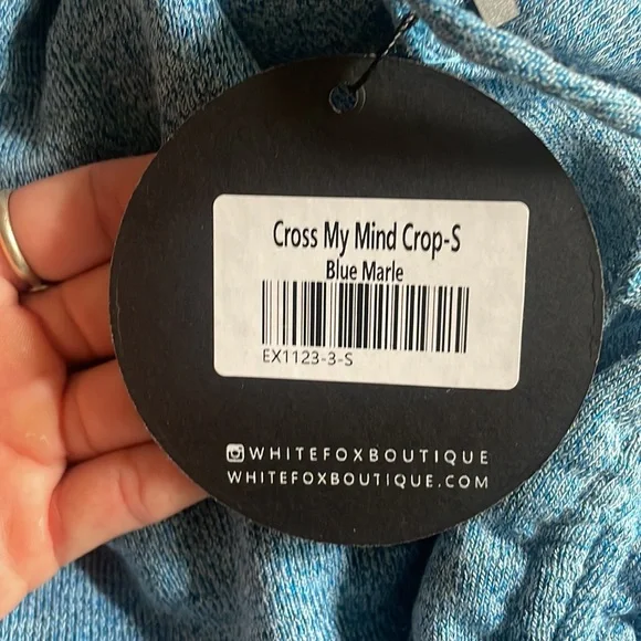 Whitefox Boutique Cross My Mind Top Blue Marle - Picture 3 of 3